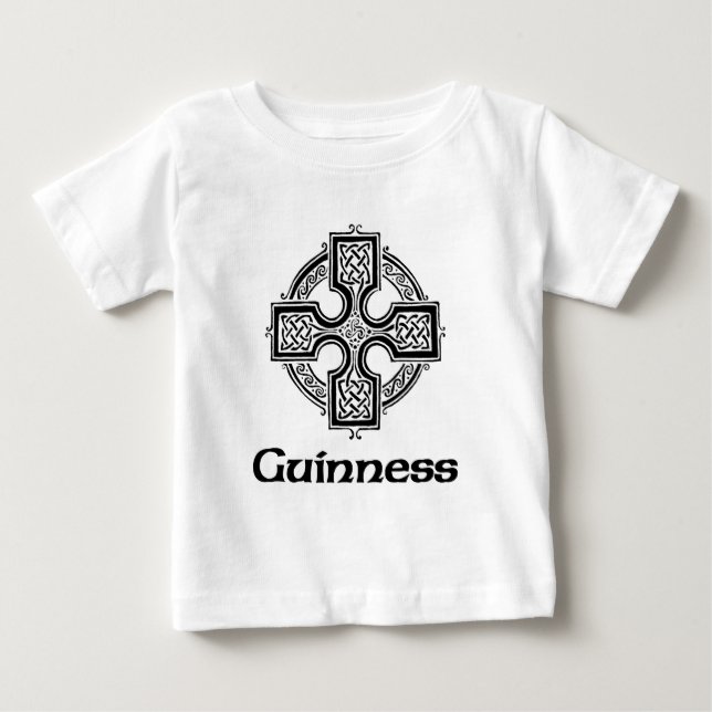 Camiseta Para Bebê Guinness Celtic Cross (Frente)