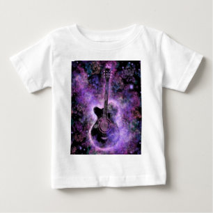 Camiseta Para Bebê Guitar Music Baby T-Shirt