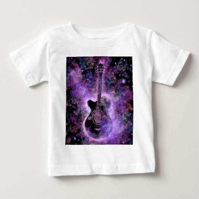 Camiseta Para Bebê Guitar Music Baby T-Shirt (Frente)