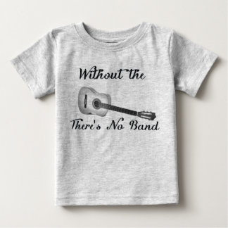 Camiseta Para Bebê Guitarra Acústica Fita De Bebê