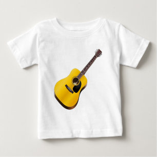 Camiseta Para Bebê Guitarra acústica, instrumento musical, música