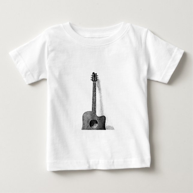 Camiseta Para Bebê Guitarra Clássica (Frente)