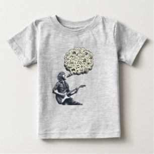 Camiseta Para Bebê Guitarrista explosivo Solfeggio
