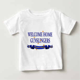 Camiseta Para Bebê Gunslingers Home bem-vindos