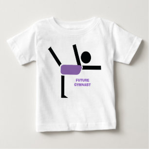 Camiseta Para Bebê Gymnast futuro, personalização do executor de giná