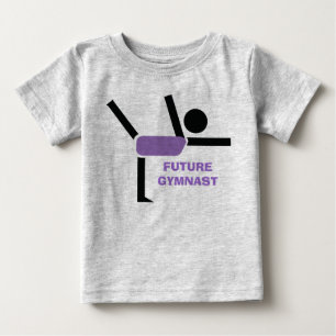 Camiseta Para Bebê Gymnast futuro, personalizado para executores de g