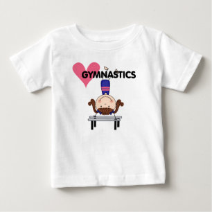 Camiseta Para Bebê GYMNASTICS - Manipuladores de Meninas de Brunette