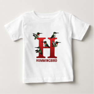 Camiseta Para Bebê H é para o colibri