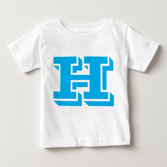 Camiseta Para Bebê H - Letra Design T-shirt (Frente)