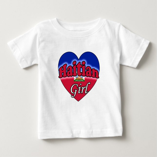 Camiseta Para Bebê Haitian Girl (Frente)