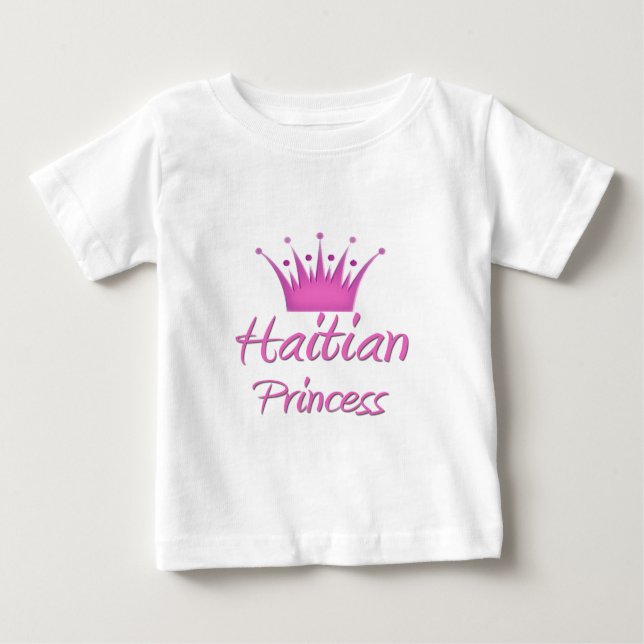 Camiseta Para Bebê Haitian Princess (Frente)
