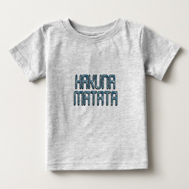 Camiseta Para Bebê Hakuna Matata 3D Art Impressão (Frente)