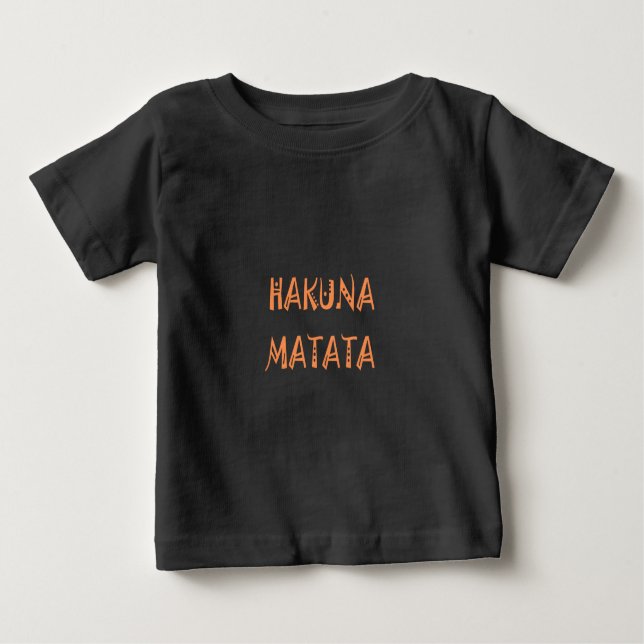 Camiseta Para Bebê Hakuna Matata - Arte Tribal Africana (Frente)