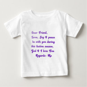 Camiseta Para Bebê Hakuna Matata Caro Amigo Ame alegria A paz esteja