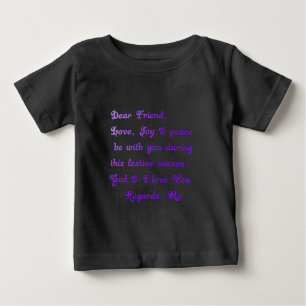 Camiseta Para Bebê Hakuna Matata Caro Amigo Ame alegria A paz esteja