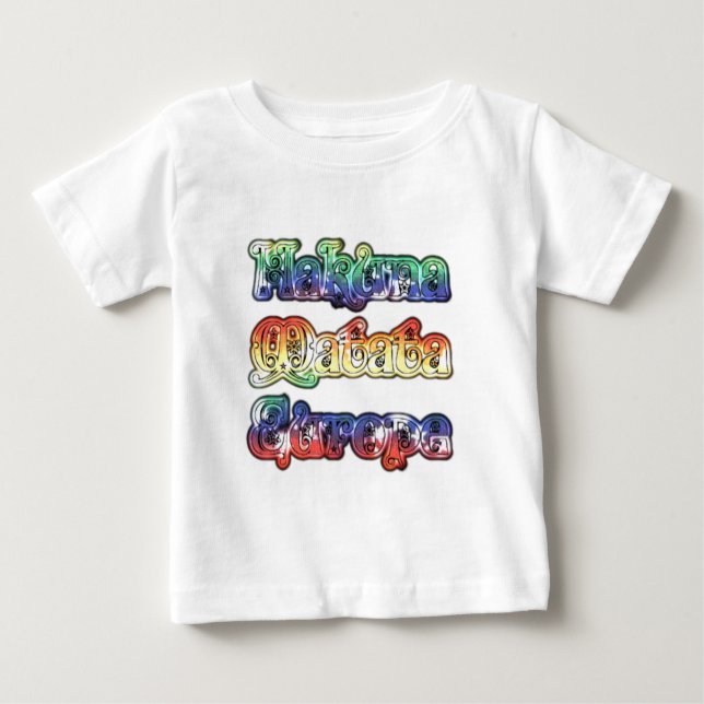 Camiseta Para Bebê Hakuna Matata Europe Art Impressão/Graphic (Frente)