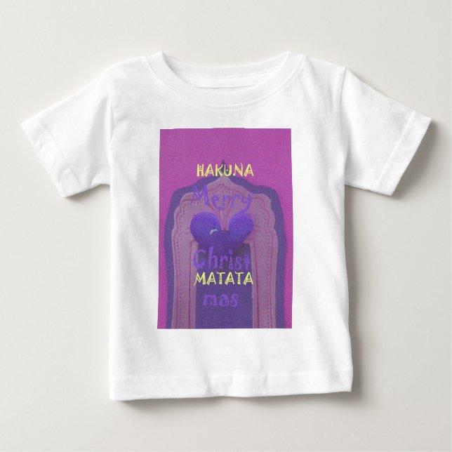 Camiseta Para Bebê Hakuna Matata Felry Christmas Love Design.jpg (Frente)