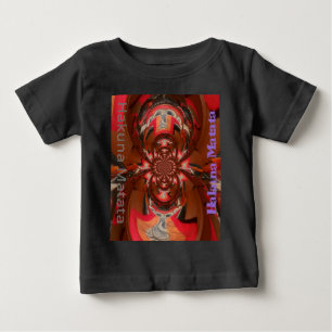 Camiseta Para Bebê Hakuna Matata Halloween Mask Kaleidoscope Abstrato