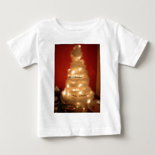 Camiseta Para Bebê Hakuna Matata Merry Christmas white (Frente)
