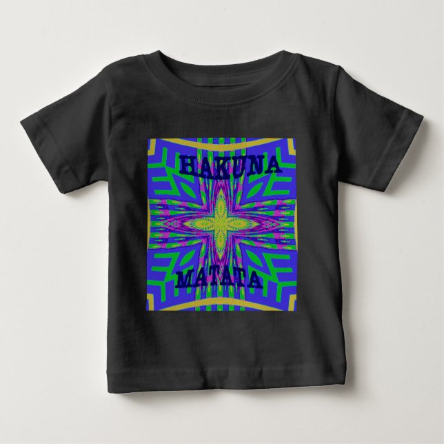 Camiseta Para Bebê Hakuna matata Mombasa Kanga (Frente)
