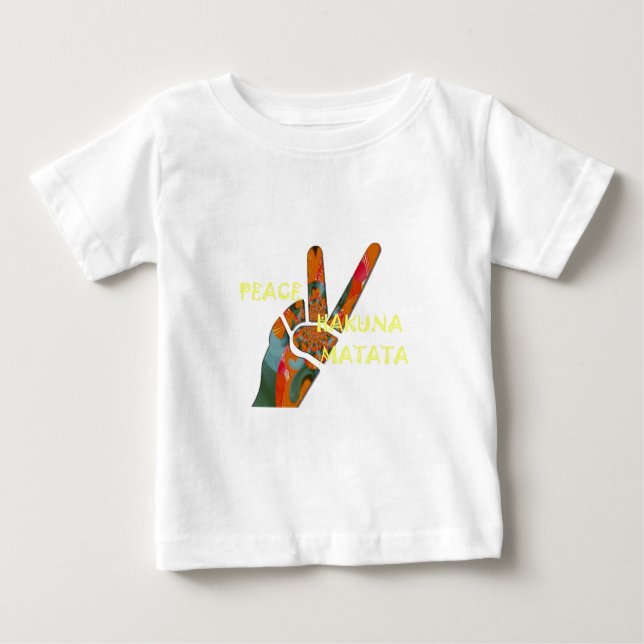 Camiseta Para Bebê Hakuna Matata Peace (Frente)