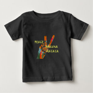 Camiseta Para Bebê Hakuna Matata Peace