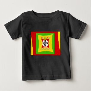 Camiseta Para Bebê Hakuna Matata Rasta Cor Vermelha Ouro Verde