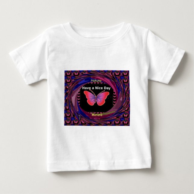 Camiseta Para Bebê Hakuna Matata tem um belo dia.png (Frente)
