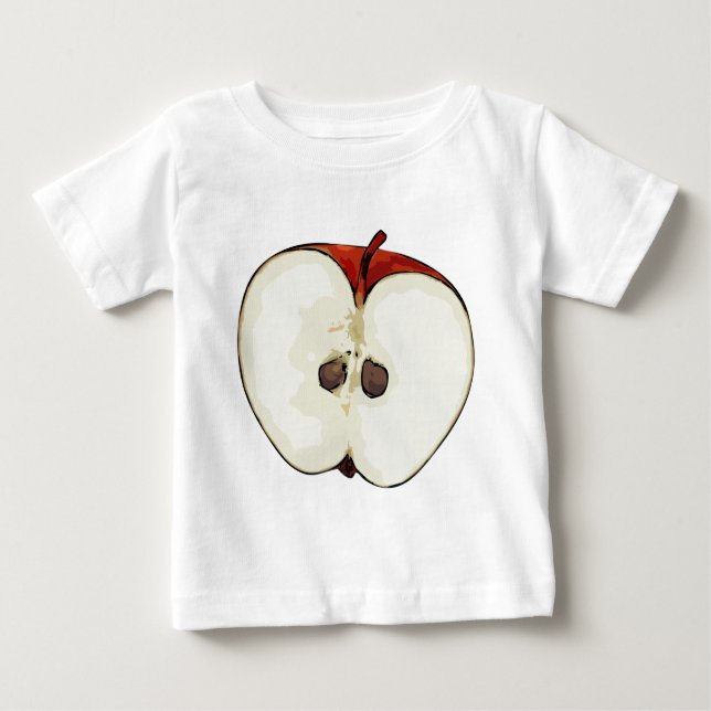 Camiseta Para Bebê Half Apple (Frente)
