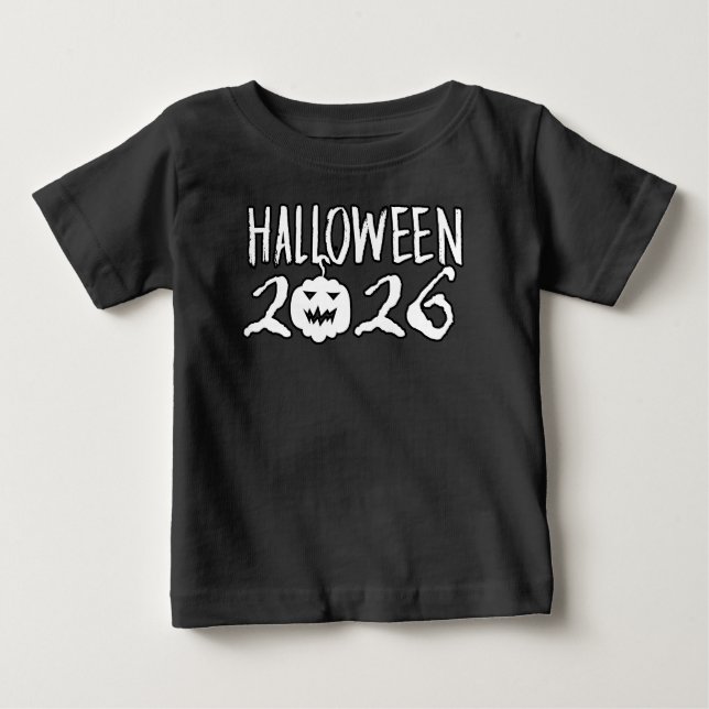 Camiseta Para Bebê Halloween 2026  (Frente)