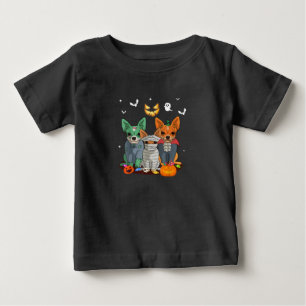 Camiseta Para Bebê Halloween Chihuahua Dog Witch Gift Dachshund