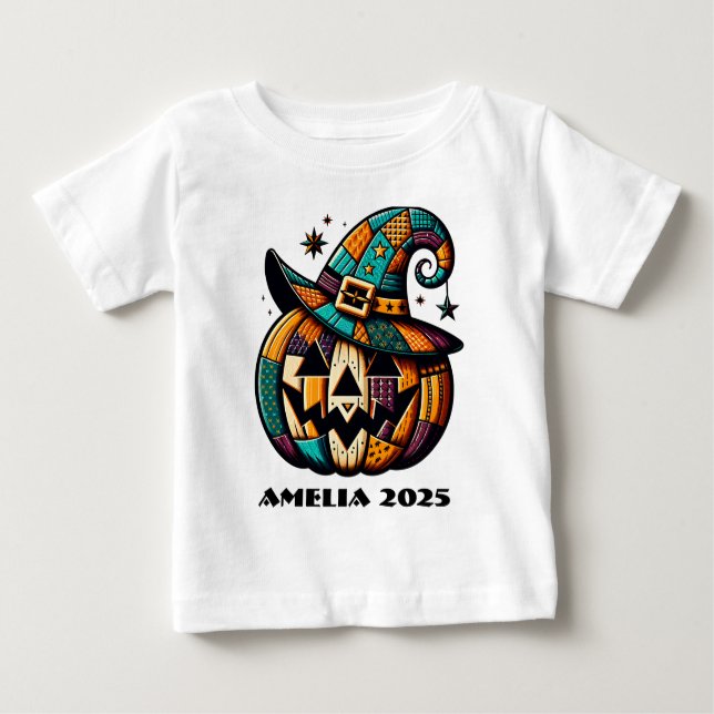 Camiseta Para Bebê Halloween de Bomba Personalizada (Frente)