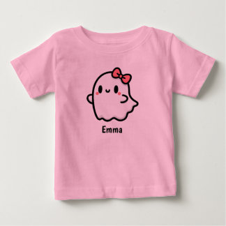 Camiseta Para Bebê Halloween de Nome Personalizado do Fantasma de Cub