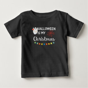 Camiseta Para Bebê Halloween É Meu Presente Engraçado De Natal