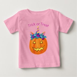 Camiseta Para Bebê Halloween Engraçado Jack o lanterno Pumpkin T-Shir