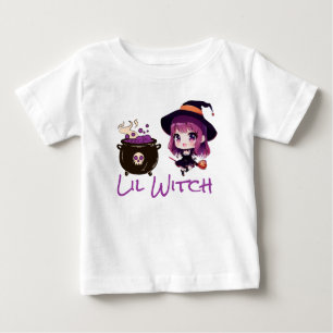 Camiseta Para Bebê Halloween/feitiçeira/outono/outubro