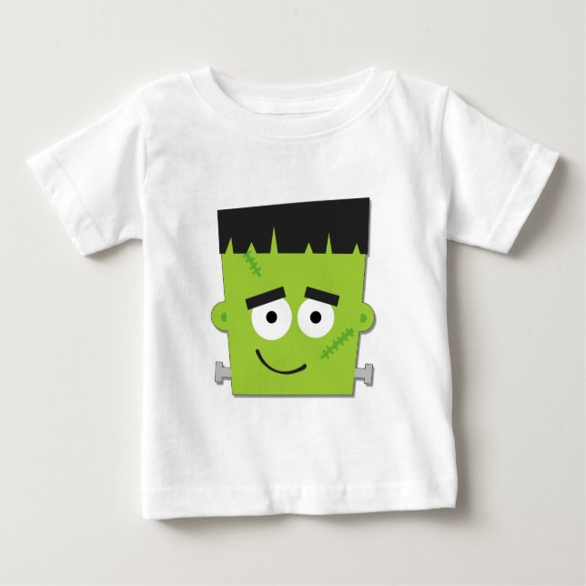Camiseta Para Bebê Halloween Frankenstein T-shirts e presentes (Frente)