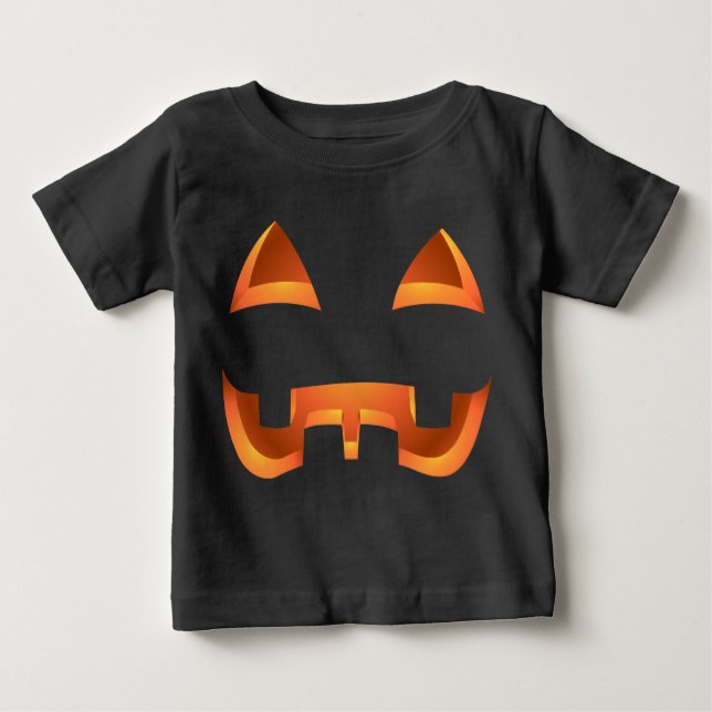 Camiseta Para Bebê Halloween Hoodie Toddler Pumpkin Costume Shirts (Frente)