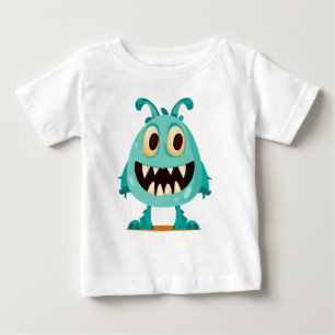 Camiseta Para Bebê Halloween/Monstro/desenho animado 