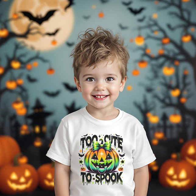 Camiseta Para Bebê Halloween Muito Bonito Para Falar Abóbora Coqueta (Criador carregado)