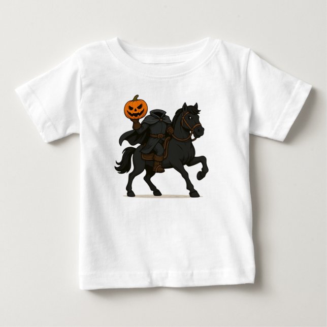 Camiseta Para Bebê Halloween/Outono sem cabeça (Frente)