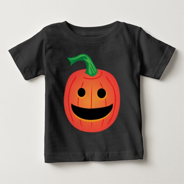 Camiseta Para Bebê Halloween Pumpkin (Frente)