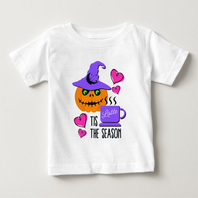 Camiseta Para Bebê Halloween Pumpkin Spice Baby T-Shirt – Cute Tee (Frente)