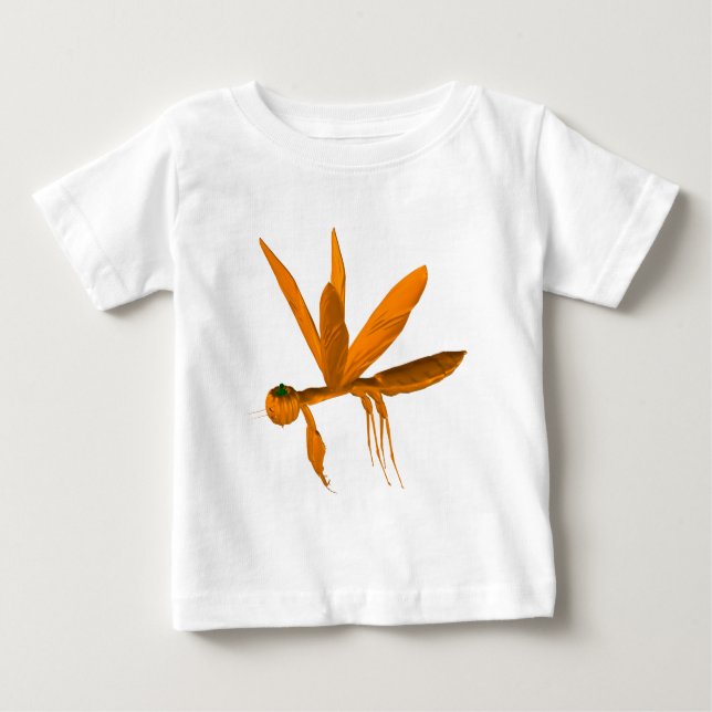 Camiseta Para Bebê Halloween Rezando Mantis (Frente)
