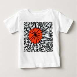 Camiseta Para Bebê Halloween Spider Web
