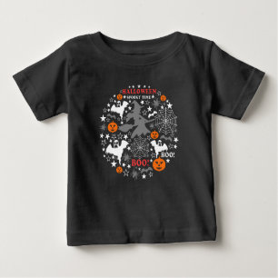 Camiseta Para Bebê Halloween Spooky Time