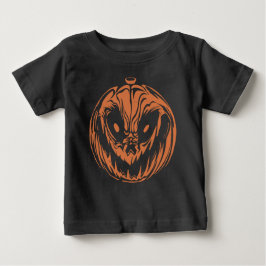 Camiseta Para Bebê halloween-themed scary pumpkin design