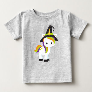 Camiseta Para Bebê Halloween Unicorn, Cute Unicorn, Witold Hat, Estre