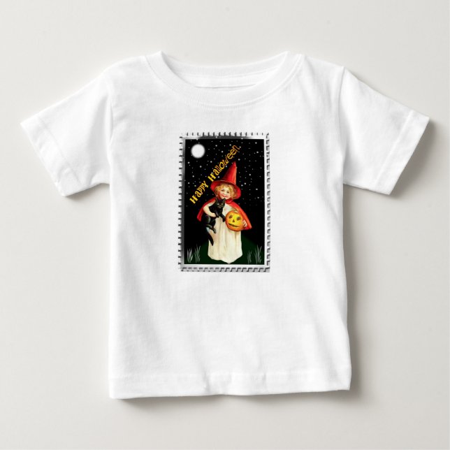 Camiseta Para Bebê Halloween Vintage  (Frente)