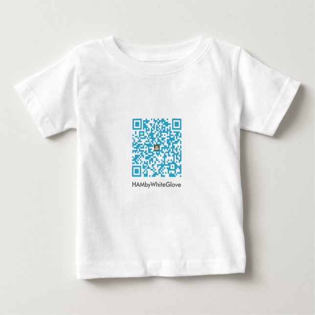 Camiseta Para Bebê HAMbWG Romper 6 Cores - Código QR B (Frente)
